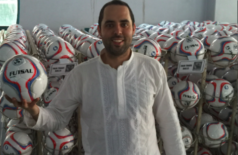 The Senda's CEO Santiago in factory