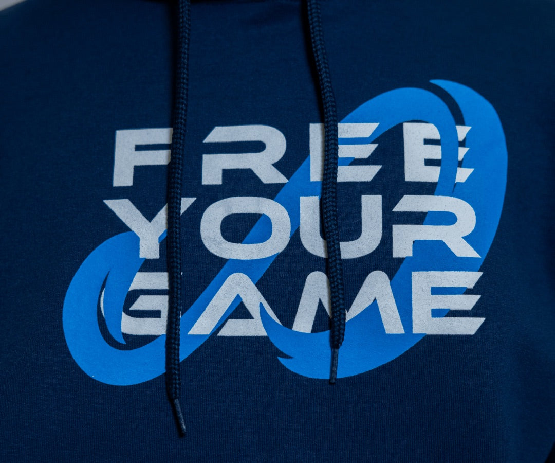 Hoodie Free Your Game - navy blue - detail image| Senda Athletics