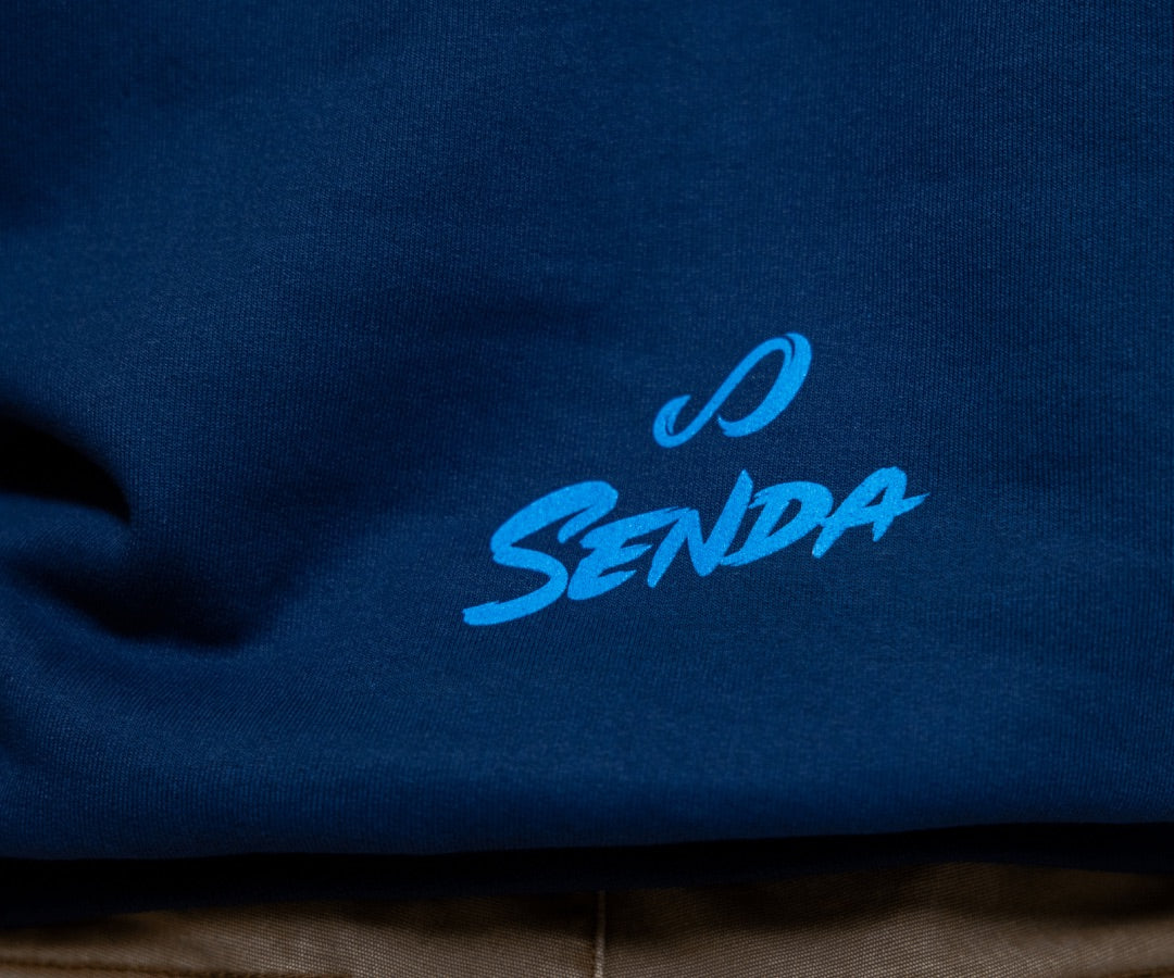 Hoodie Free Your Game - navy blue - detail image| Senda Athletics