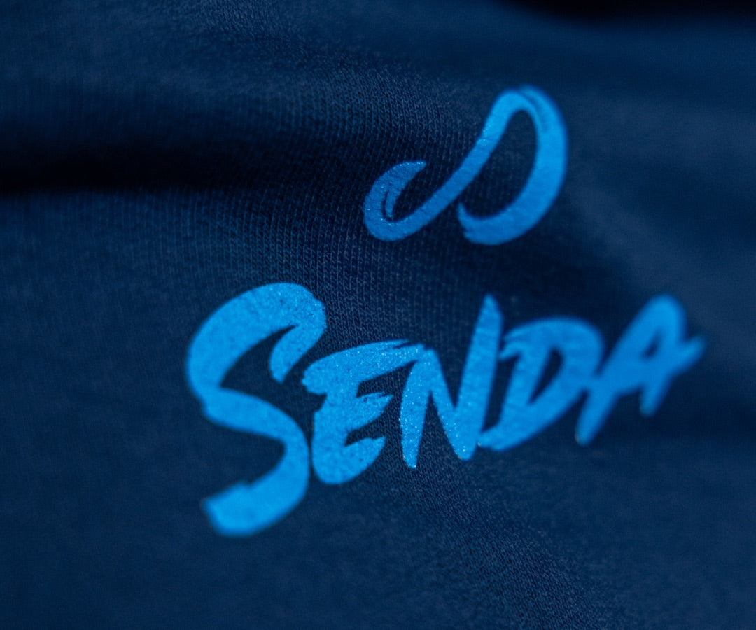 Hoodie Free Your Game - navy blue - detail image| Senda Athletics