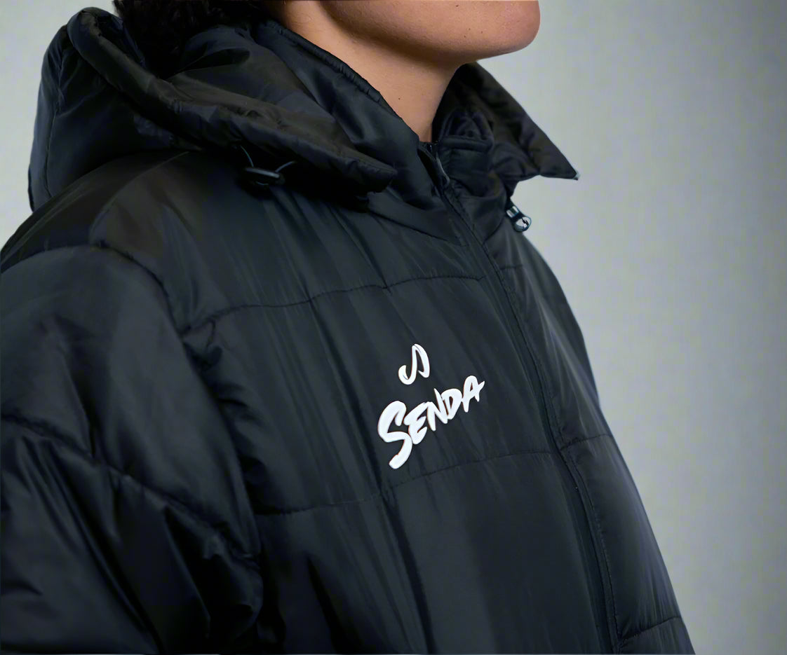Parka long Black - detail image | Senda Athletics