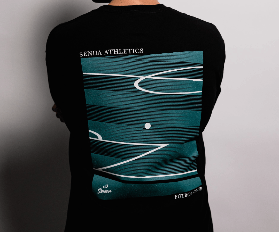Pitch T-Shirt  - Premium Cotton Tee - black - football| Senda Athletics