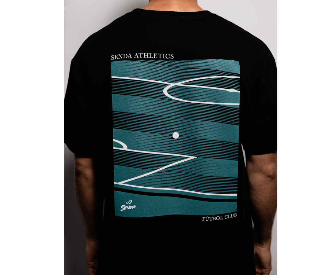 Pitch T-Shirt  - Premium Cotton Tee - black - football| Senda Athletics