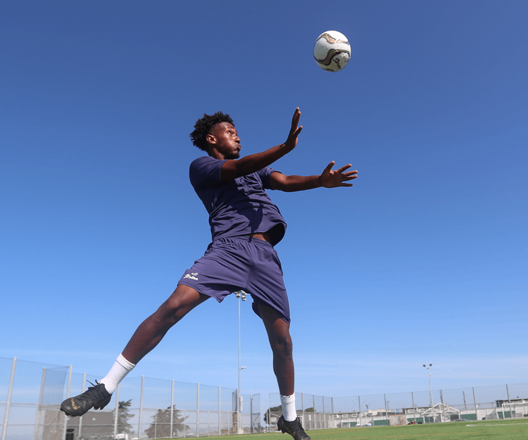 Volta Professional Soccer Ball - action image | Senda Athletics