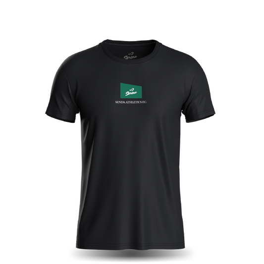 Pitch T-Shirt  - render- Premium Cotton Tee - black - football| Senda Athletics