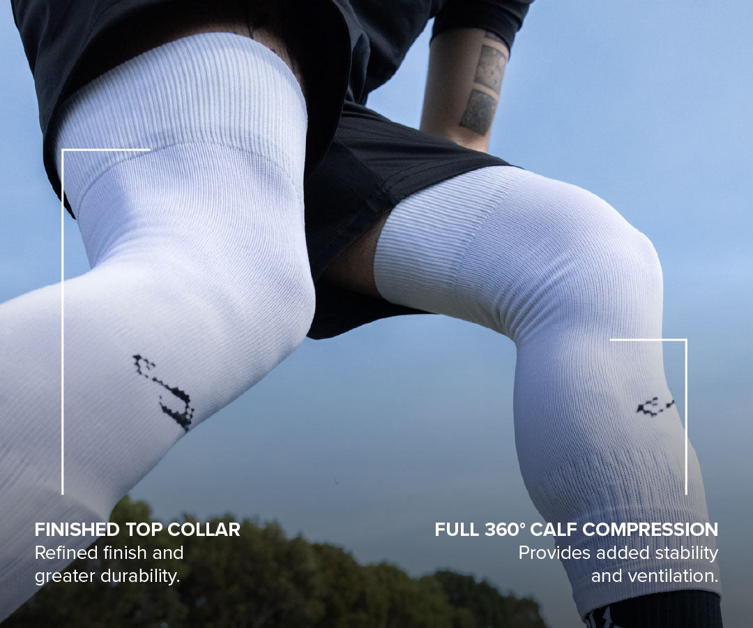 Soccer Sleeves knee length - key features image | Senda Athletics