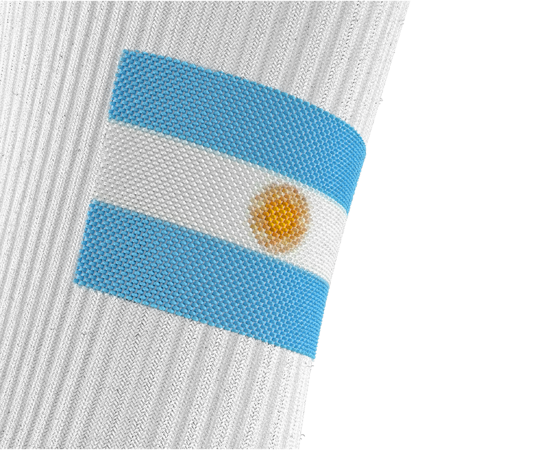 Argentina Gravity Grip Socks - detail image | Senda Athletics