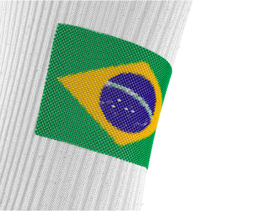 Brazil Gravity Grip Socks - detail image | Senda Athletics