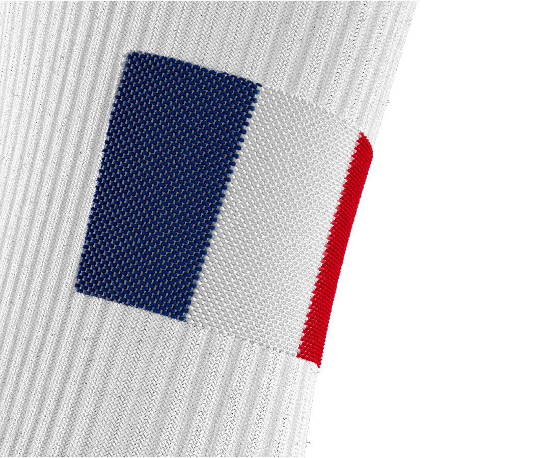France Gravity Grip Socks - detail image | Senda Athletics