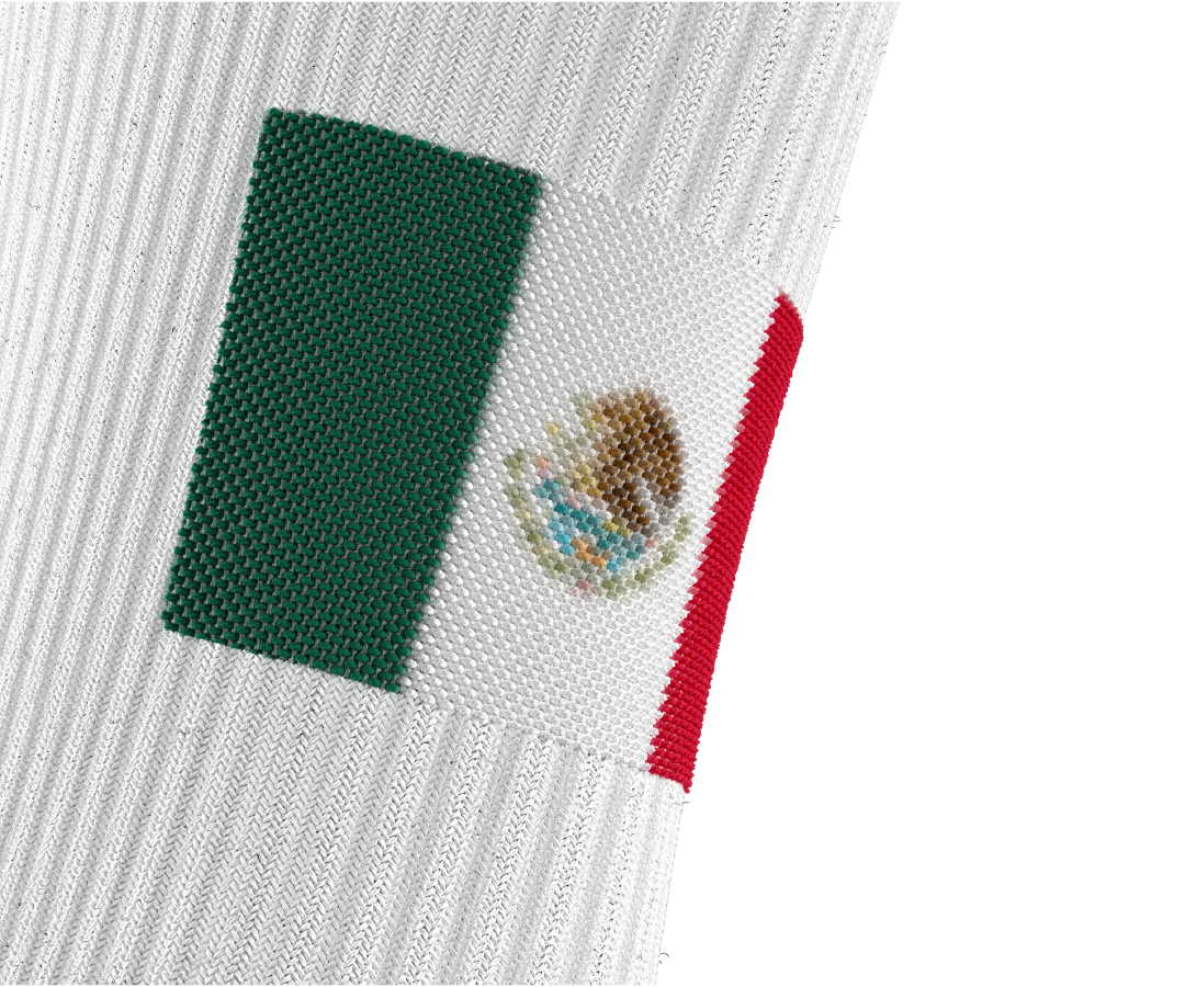 Mexico Gravity Grip Socks - detail image | Senda Athletics