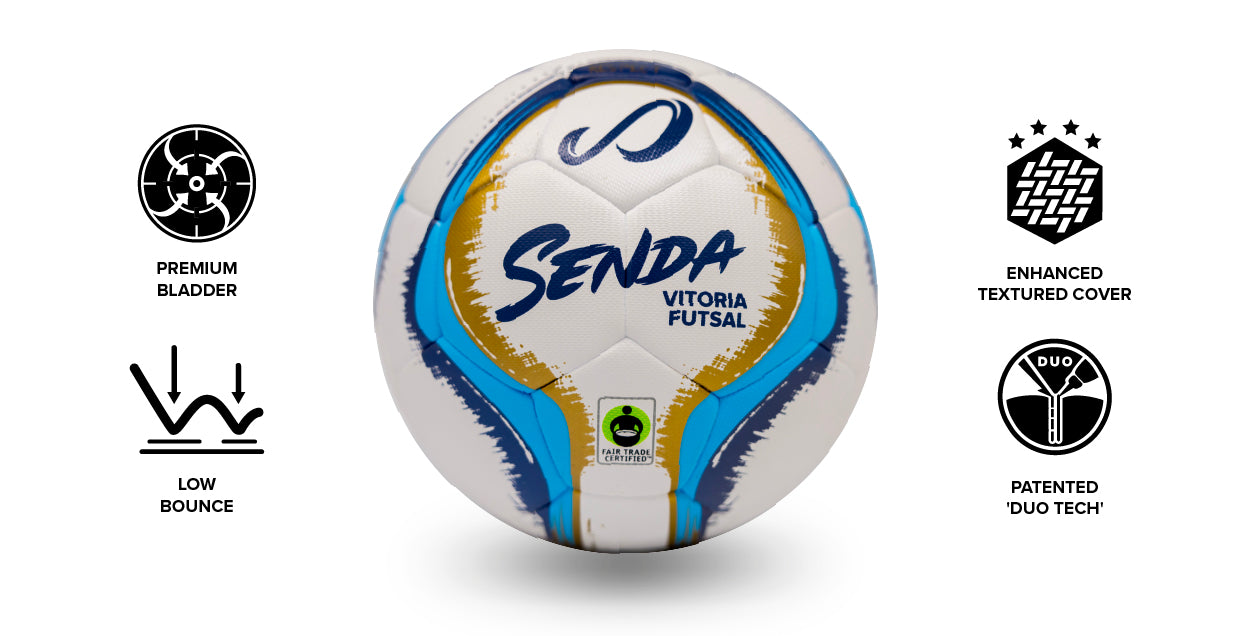 Vitoria Premium Match Futsal Ball - Gold  | key features | Senda Athletics