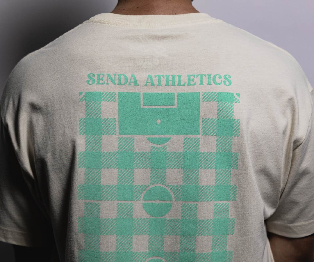 Grid T-Shirt - Premium Cotton Tee - off white| Senda Athletics