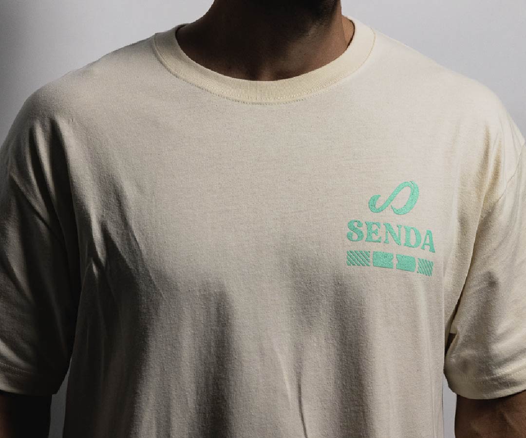 Grid T-Shirt - Premium Cotton Tee - off white| Senda Athletics