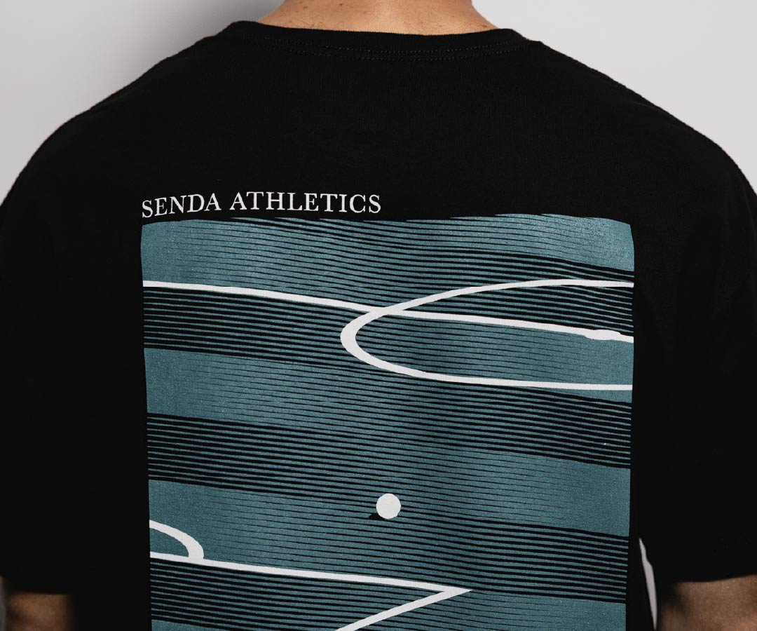 Pitch T-Shirt  - Premium Cotton Tee - black - football| Senda Athletics