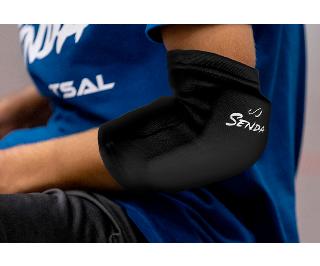 Futsal Goal Keeper Protective Elbow Pads black - action image | Senda Athletics