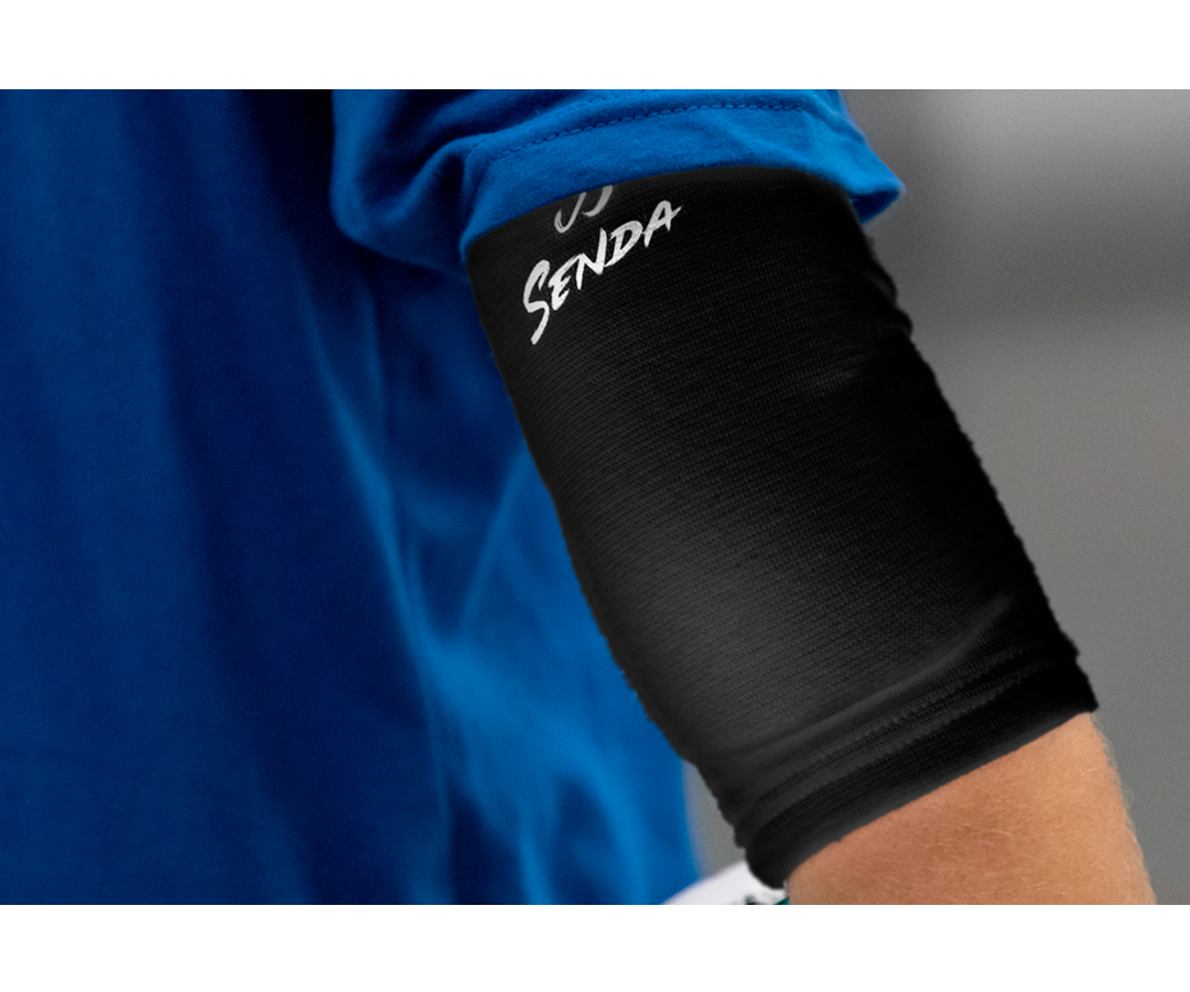 Futsal Goal Keeper Protective Elbow Pads black - action image | Senda Athletics