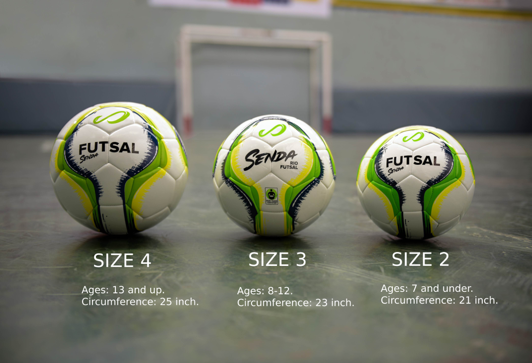 Choosing the right ball sizes for futsal training | Senda Athletics ...