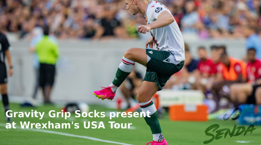 Gravity Grip Socks at Wrexham's USA Tour - Senda Athletics