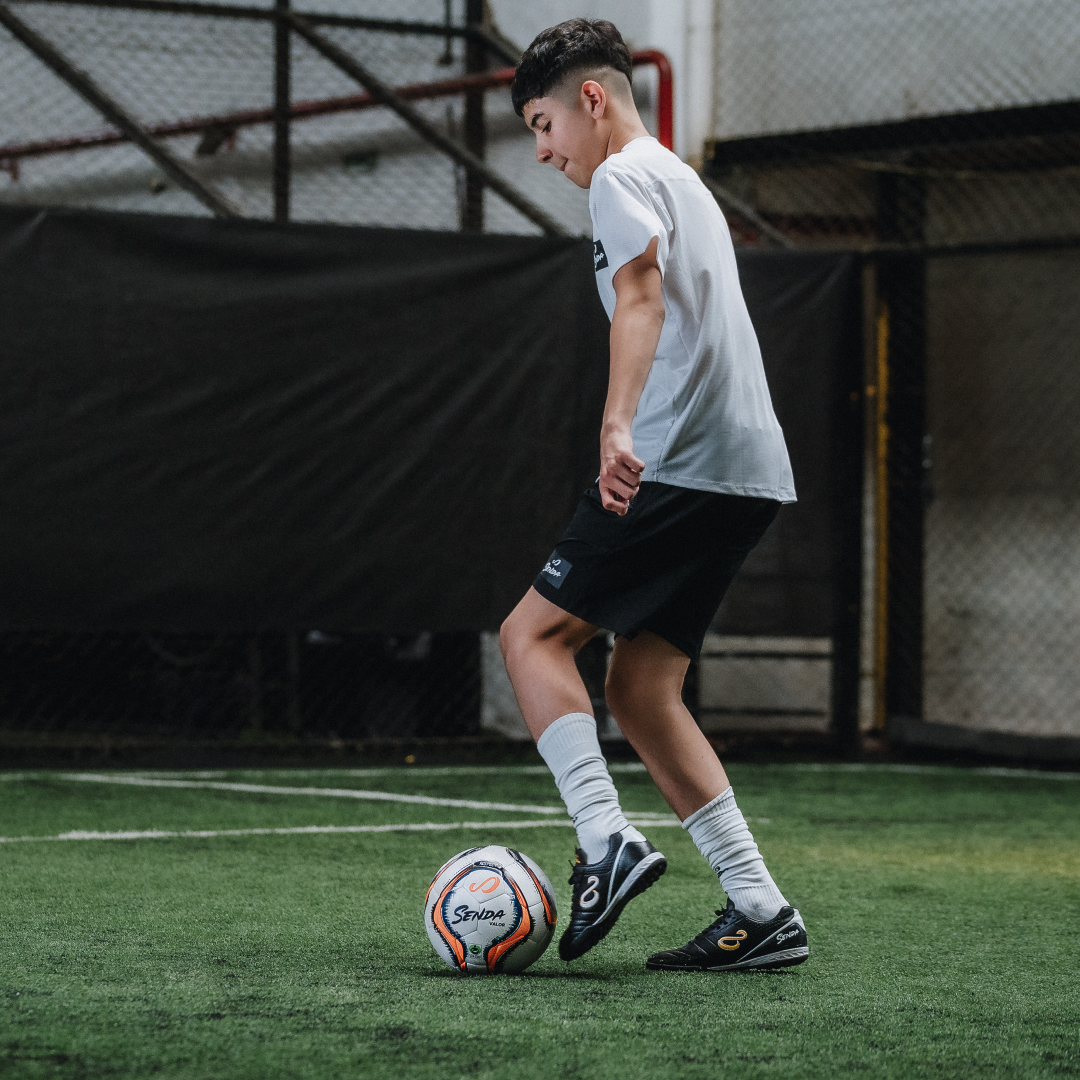 Indoor soccer top cleats with sock