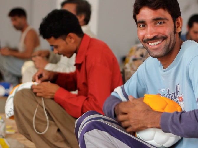 Fair Trade Certified balls - workers in the Factory