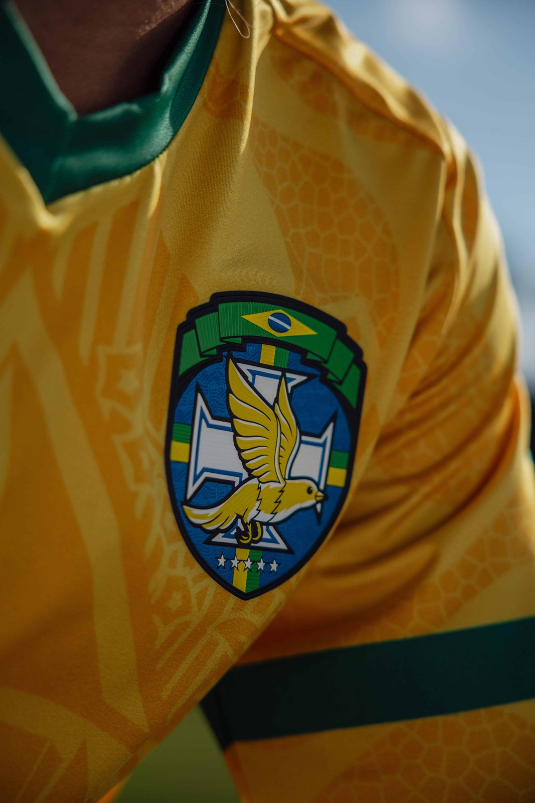 Brazil Copa America 2024 - crest detail | Senda Fan Jersey