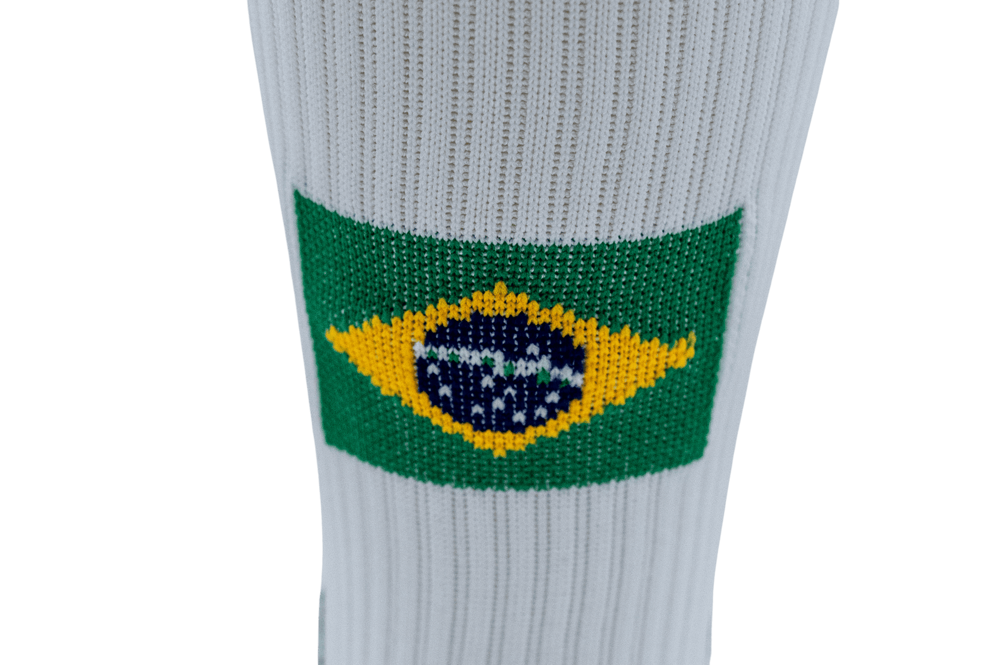 Brazil Gravity Grip Socks - flag detail | Senda Athletics