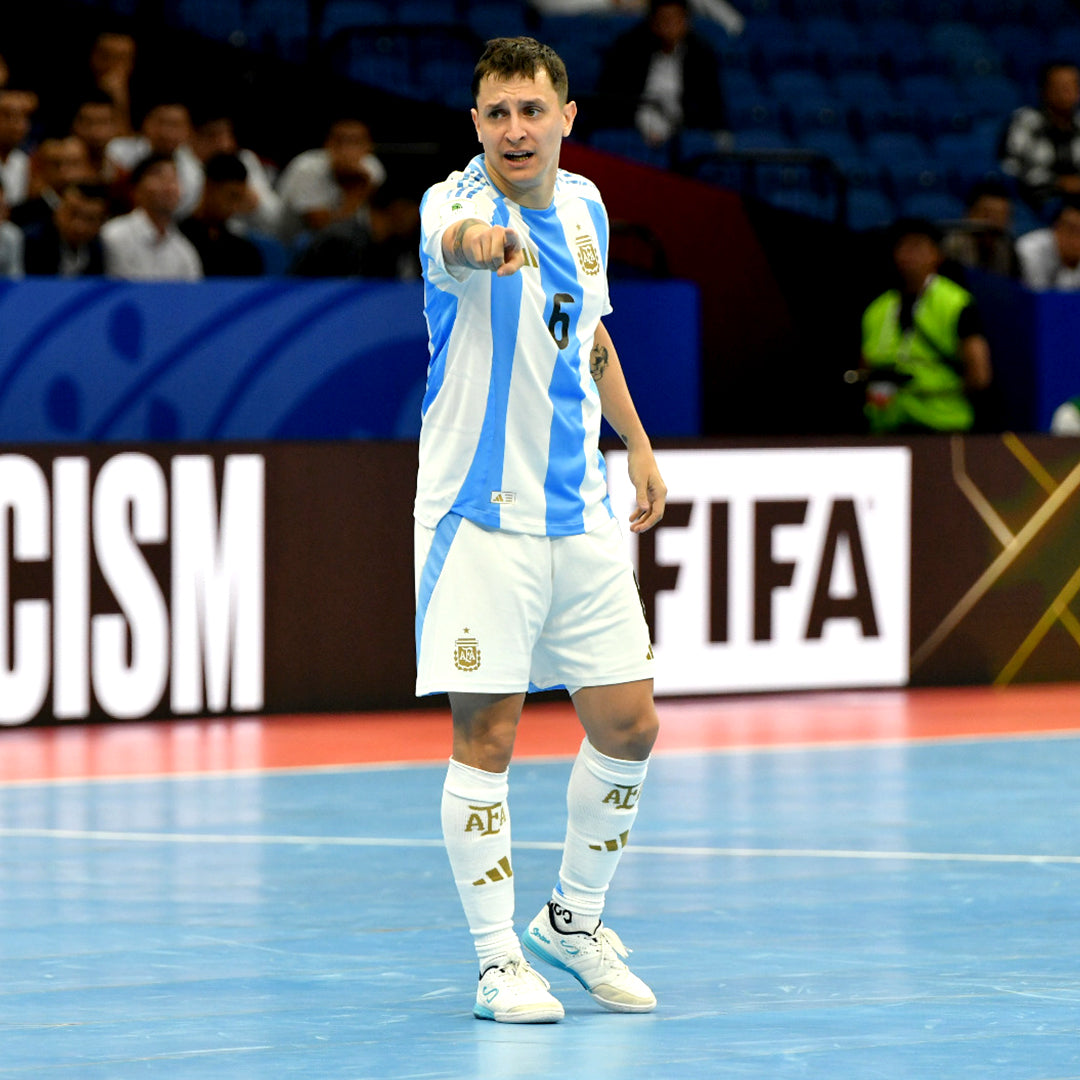 Ushuaia Pro 2.0 Futsal Shoes - white | Sebastián Corso - Argentina | FIFA Futsal World Cup Uzbekistan 2024 | Senda Athletics