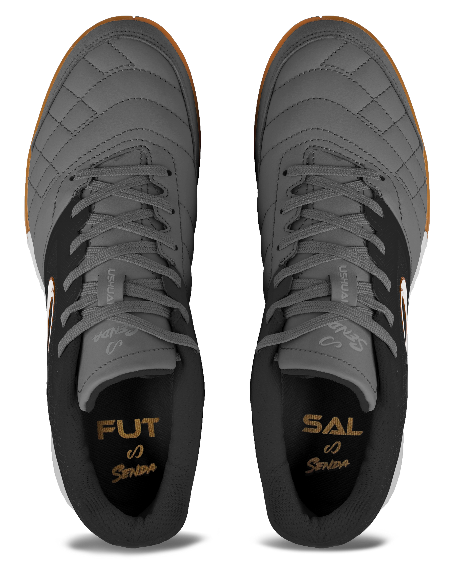 Ushuaia Club 2.0 Futsal Shoe - black & Gray | Senda Athletics