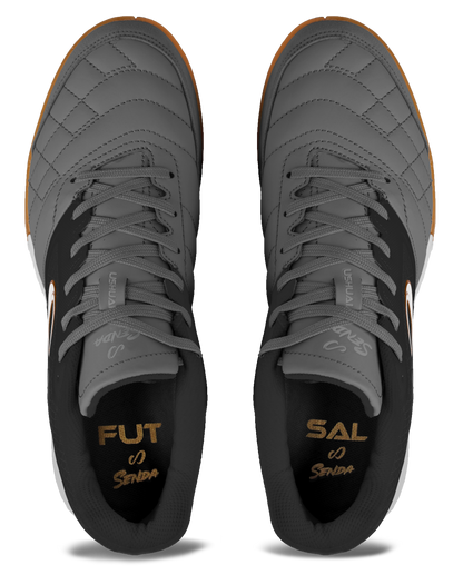 Ushuaia Club 2.0 Futsal Shoe - black & Gray | Senda Athletics