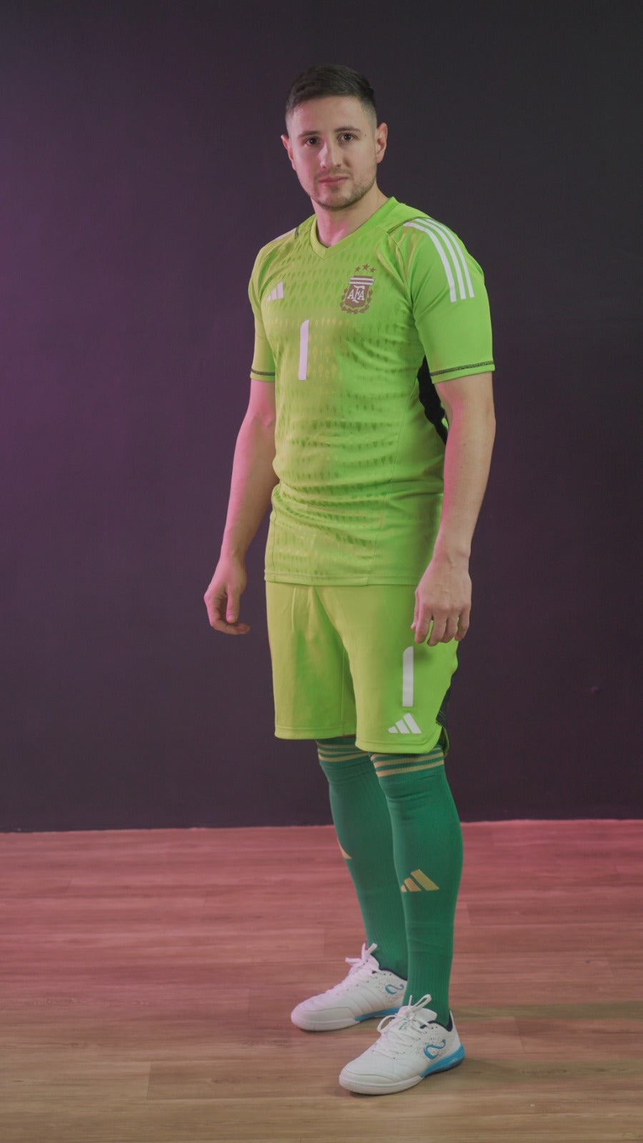 Nicolás Sarmiento | Argentina Futsal National Team (Goalkeeper) | FIFA Futsal World Cup Uzbekistan 2024 | Ushuaia Pro 2.0 Futsal Shoes - white | Senda Athletics