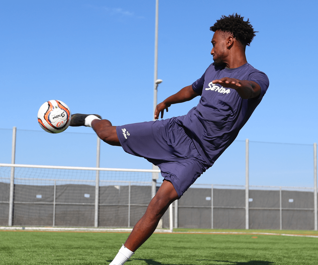 Valor Premium Match Soccer ball - action image | Senda Athletics