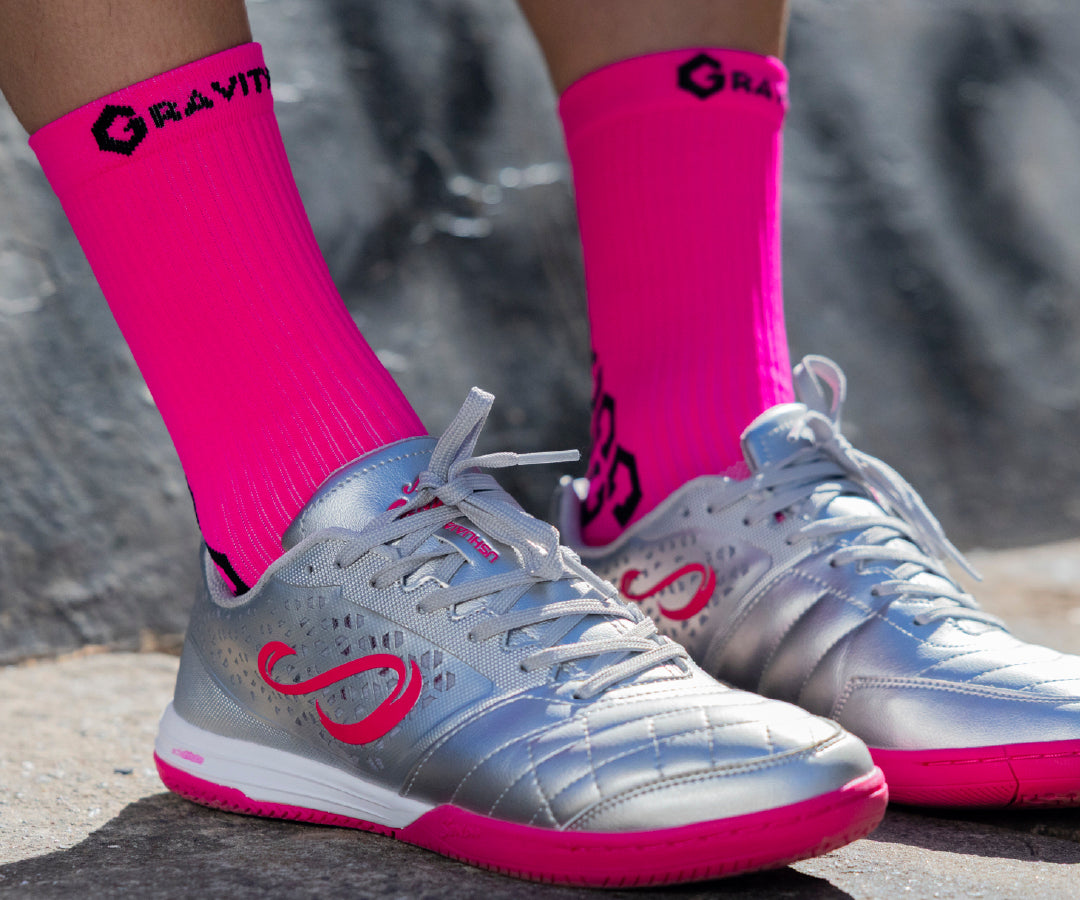 Ushuaia Pro 2.0 Futsal Shoes | New Orange & Silver Colors