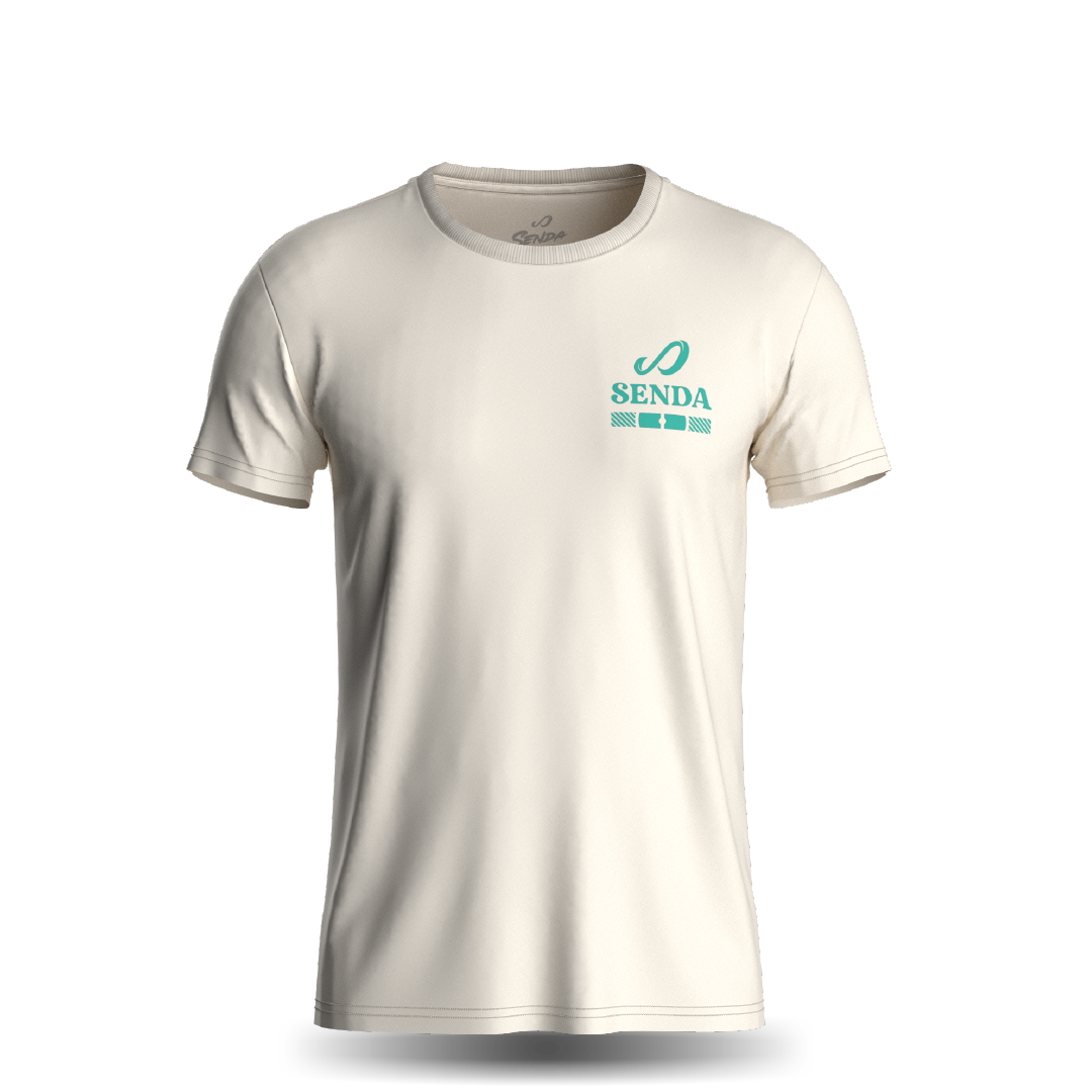 Grid T-Shirt  - render - Premium Cotton Tee - off white| Senda Athletics