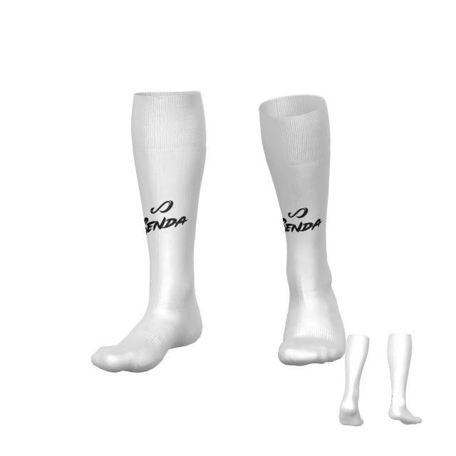 Blue Fury Futsal Academy White Players Home Soccer Socks
