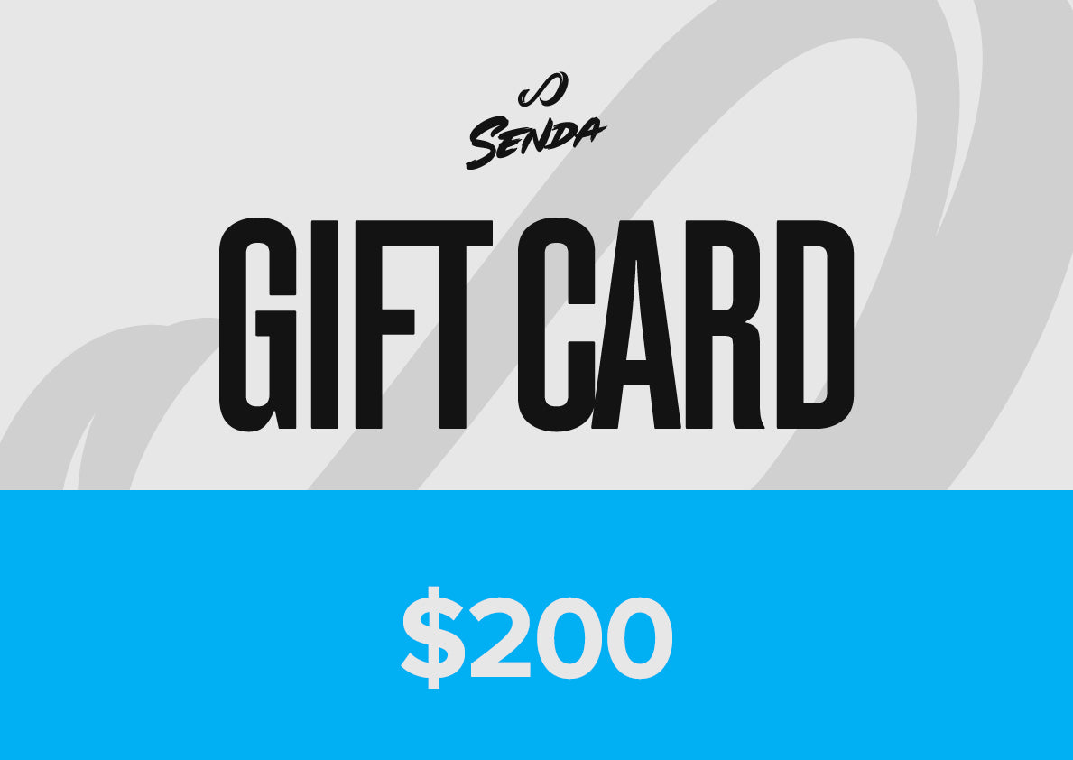 Senda gift card worth $200 on a gray and blue background