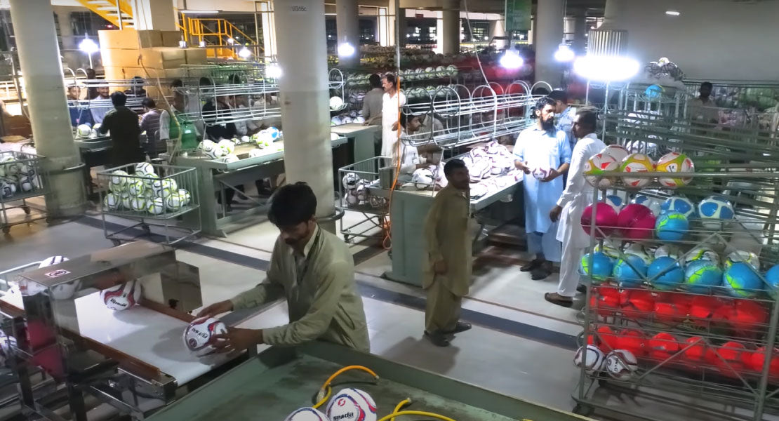Fair Trade Certified balls - workers in the Factory