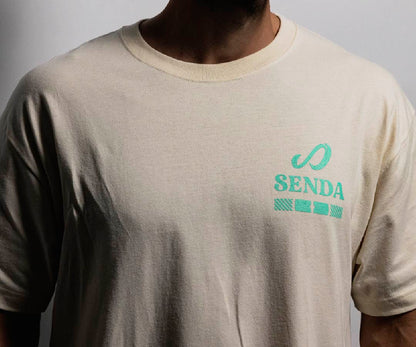 Grid T-Shirt  - Premium Cotton Tee - off white| Senda Athletics